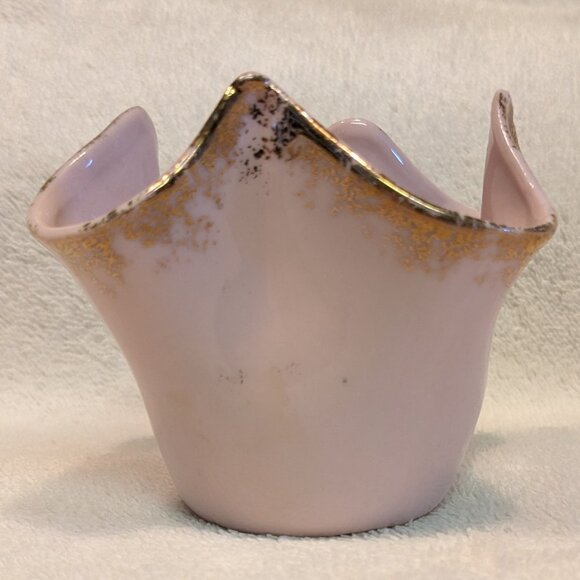 Richard Japan Porcelain Handkerchief Small Vase Holder Decor 1960s - Picture 3 of 12